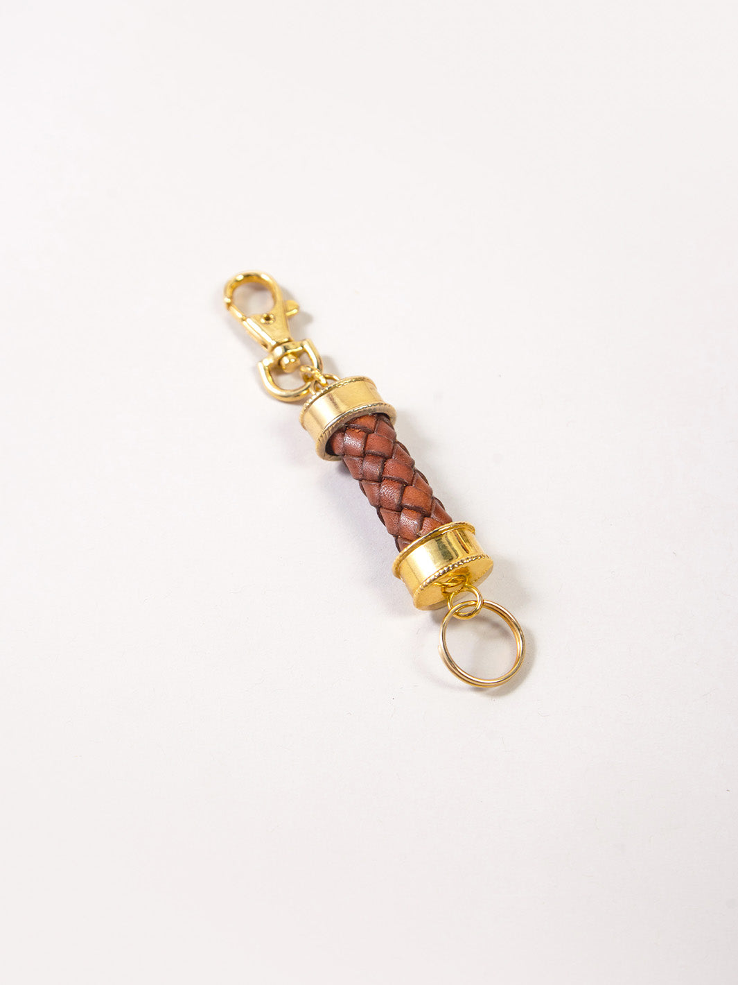VALENTINA – KEYCHAIN WITH CYLINDRICAL LEATHER DETAIL