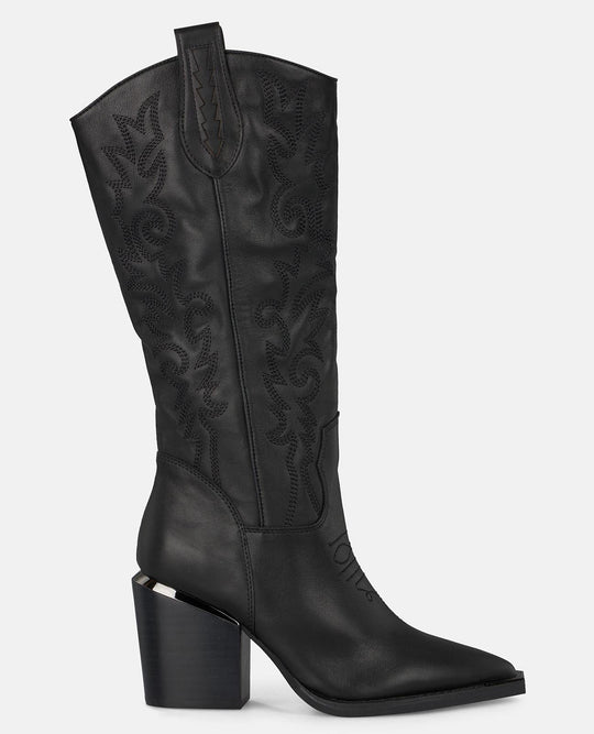 BOTA TACÓN BORDADA