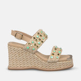 SANDALIA CUÑA ALTA V265755 BEIGE