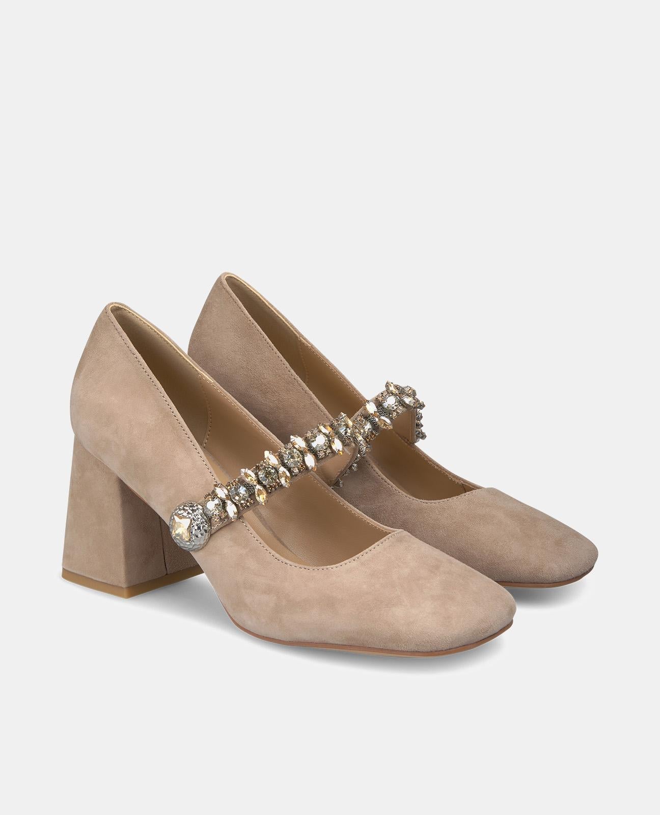 ZAPATO TACÓN TIRA VISON