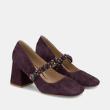 ZAPATO TACÓN TIRA WINE