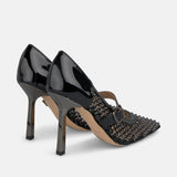ZAPATO TACÓN REJILLA BLACK