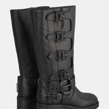 BOTA BIKER CON PEDRERÍA