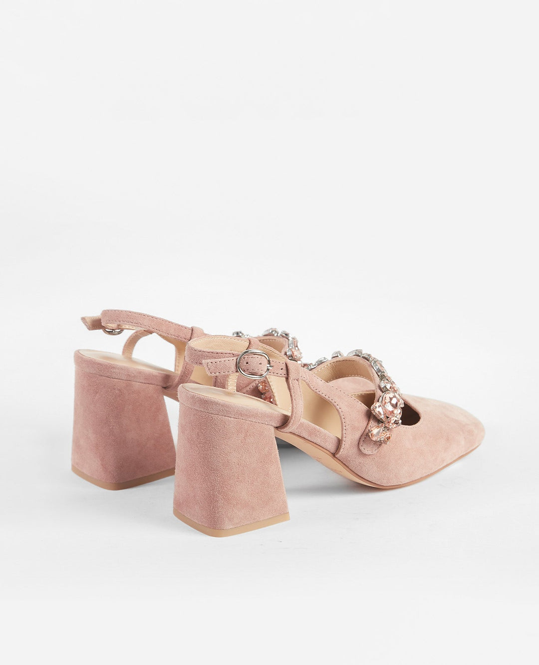 ZAPATO TACÓN TIRA DETALLE PEDRERÍA