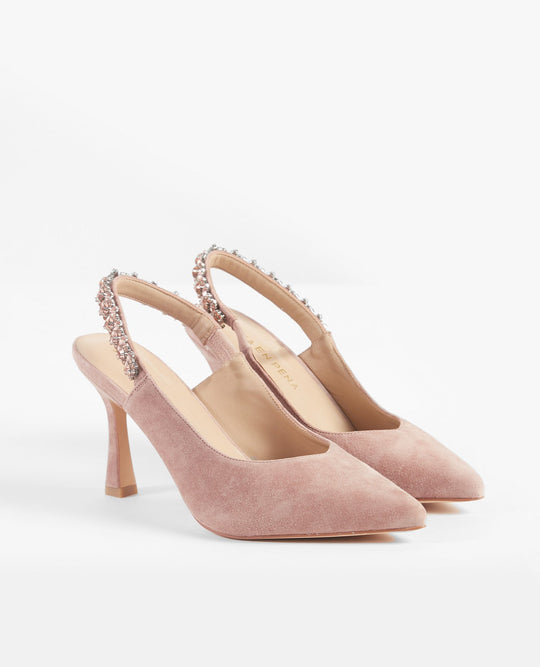 ZAPATO TACÓN TIRA CON PEDRERÍA