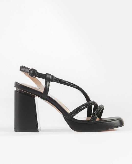 SANDALIA PEDRERÍA CON TACÓN