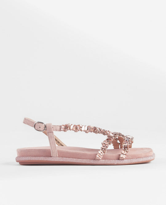 SANDALIA TEXTIL PEDRERÍA