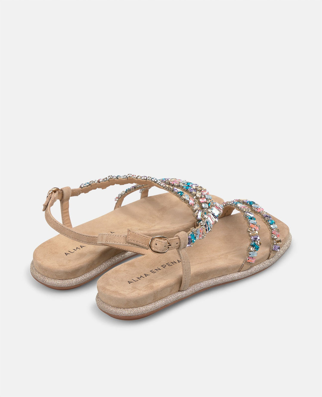 SANDALIA TEXTIL PEDRERÍA