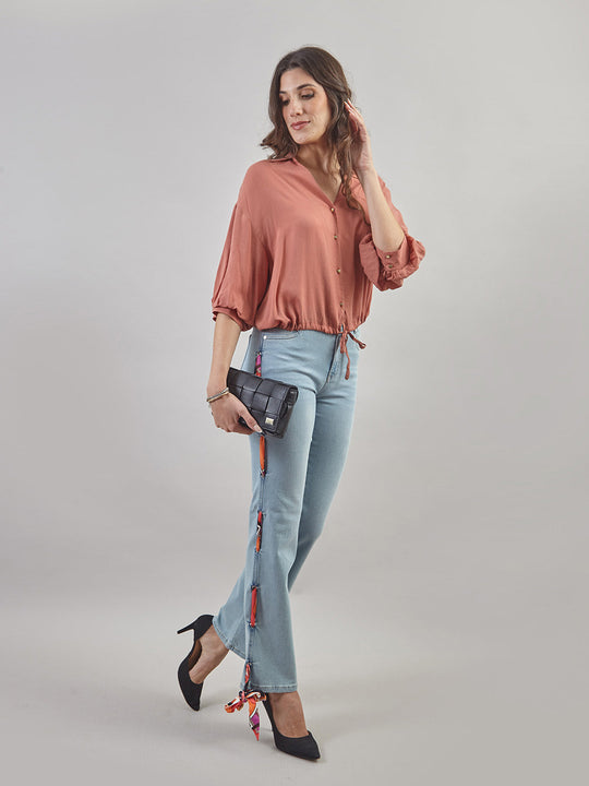 Blusa Manga Al Codo Bl91228Meg