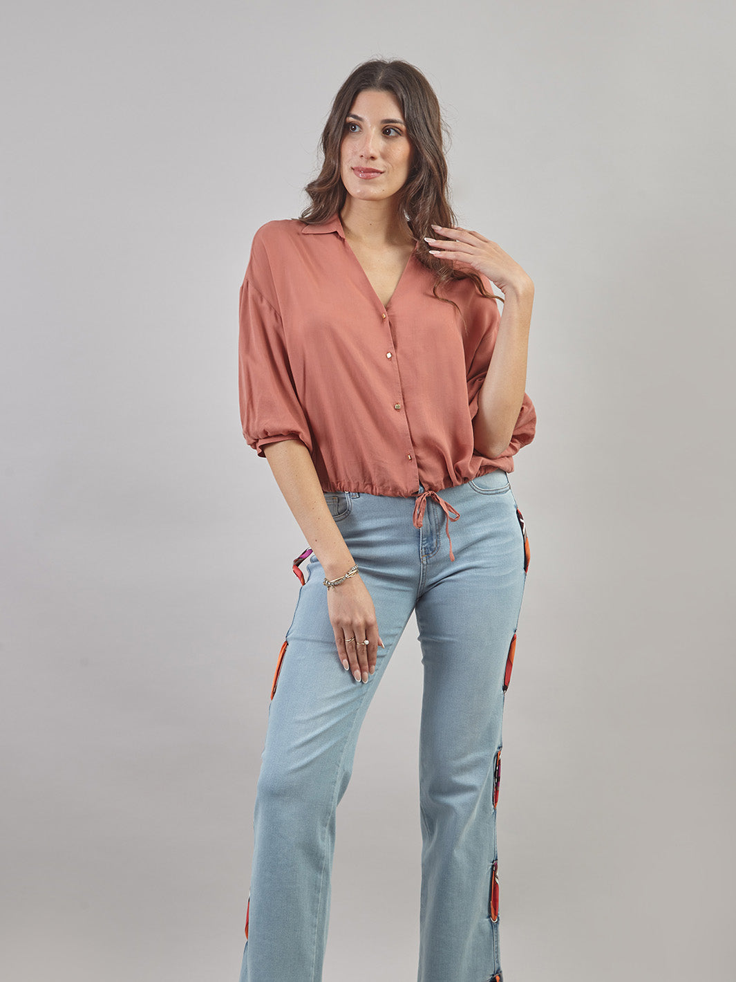 Blusa Manga Al Codo Bl91228Meg