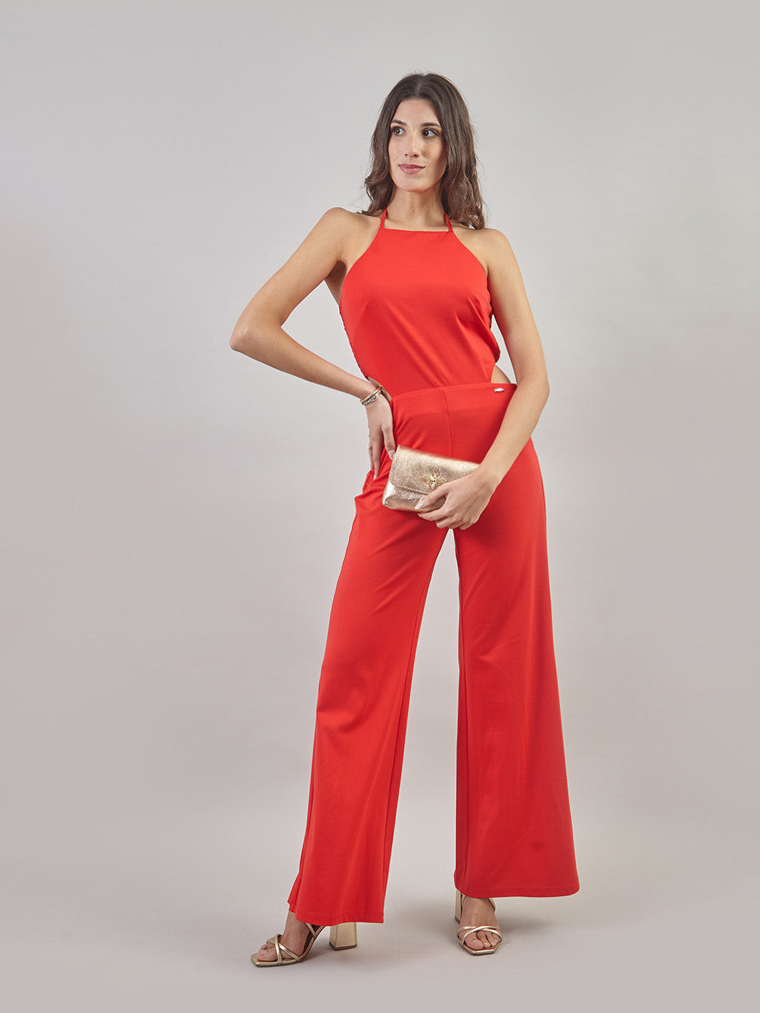 Halter Jumpsuit Et90170Pnd