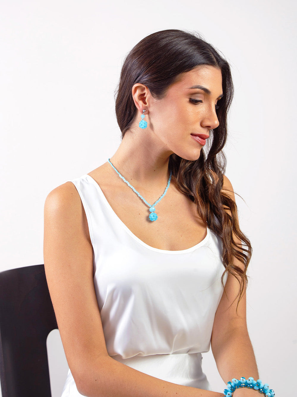 JOSEFINA - ARETE COLGANTE AZUL