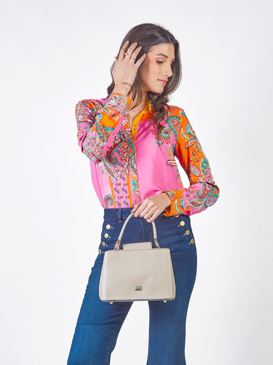 ANNA - BLUSA CAMISERA MANGA LARGA