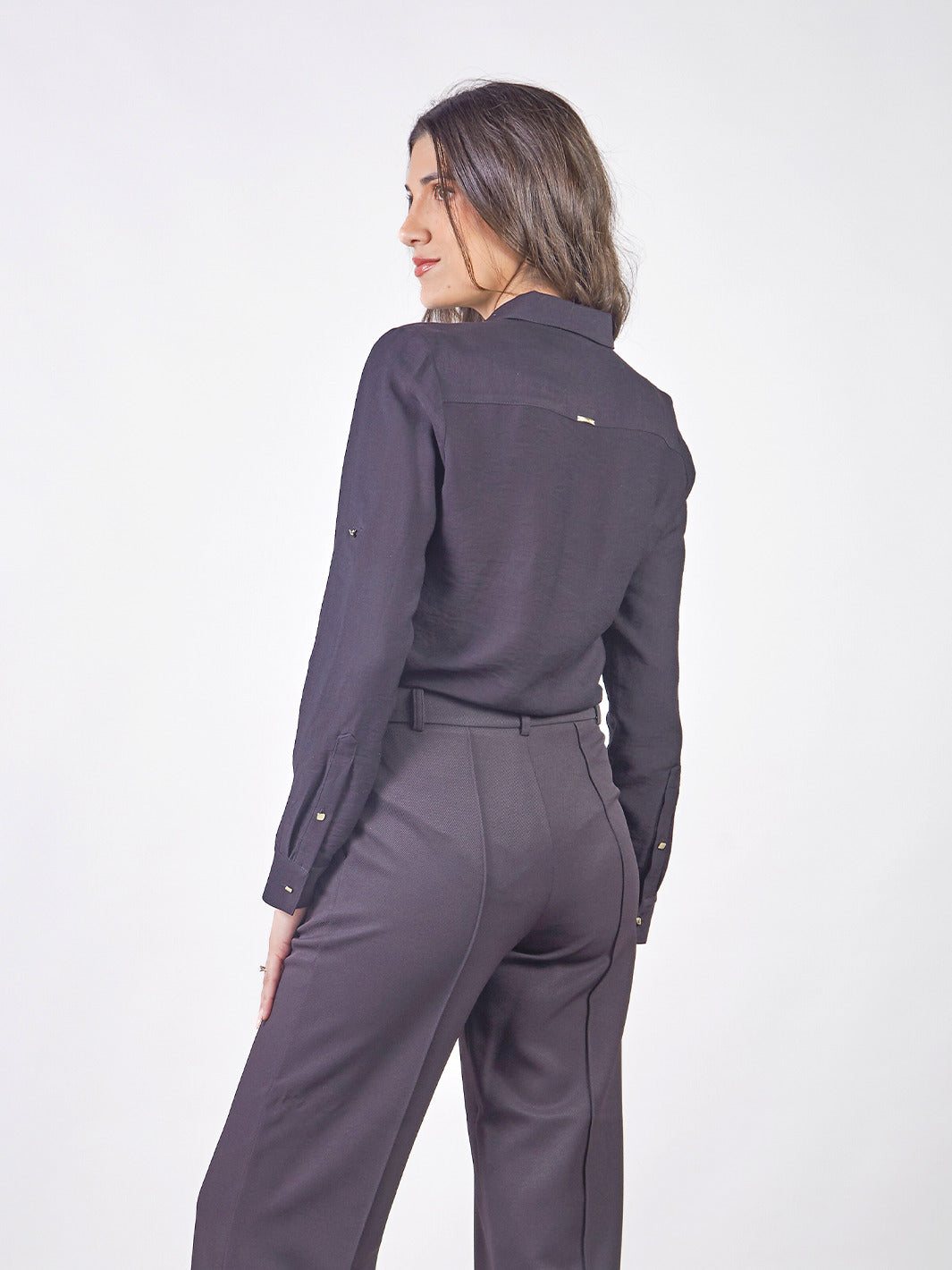 BECCA - BLUSA CAMISERA MANGA LARGA