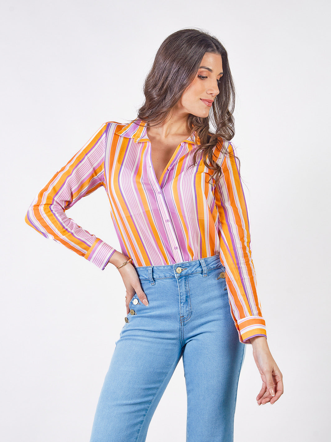 ROSE - BLUSA CAMISERA MANGA LARGA