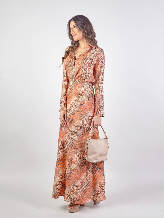 BRUNA - BLUSA CAMISERA CON MANGAS SEMI ACAMPANADAS