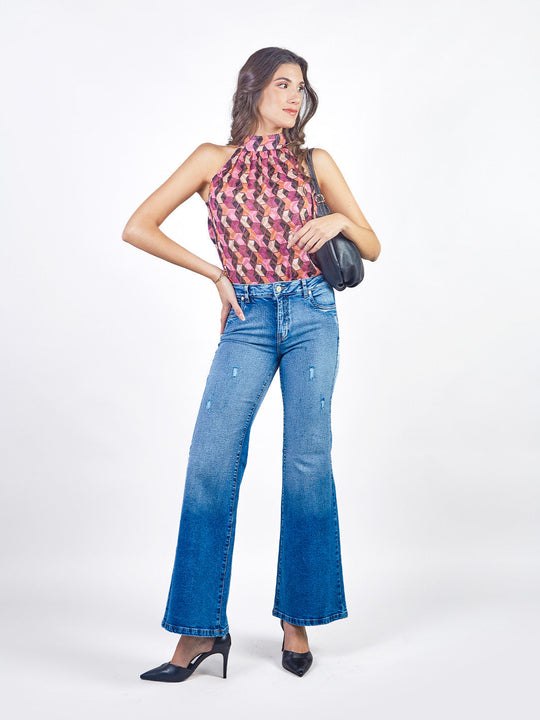 BRISA - BLUSA SIN MANGAS CON CUELLO HALTER