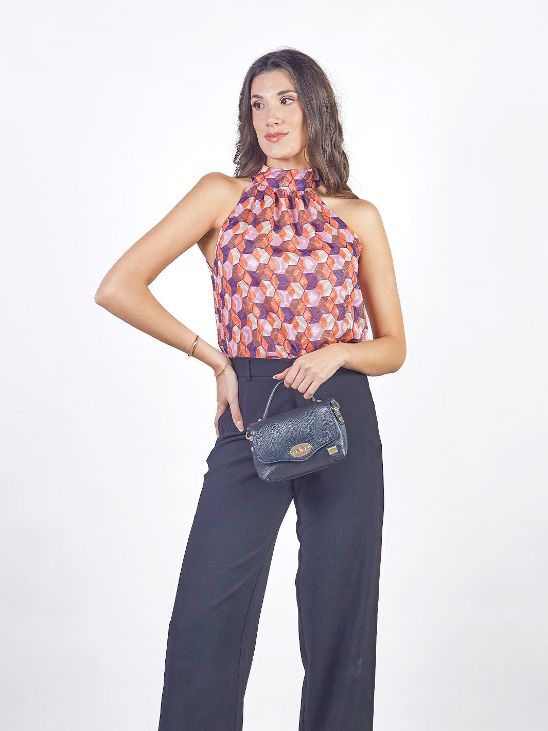 BRISA - BLUSA SIN MANGAS CON CUELLO HALTER