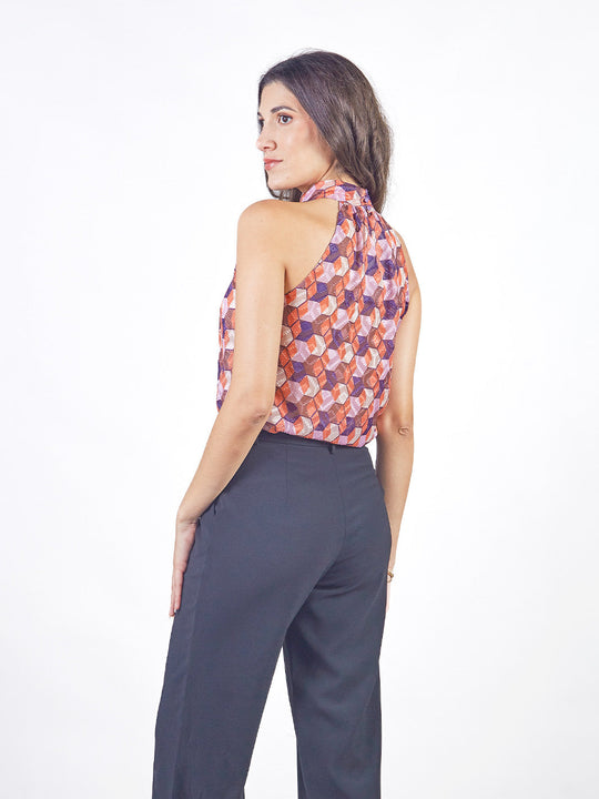 BRISA - BLUSA SIN MANGAS CON CUELLO HALTER