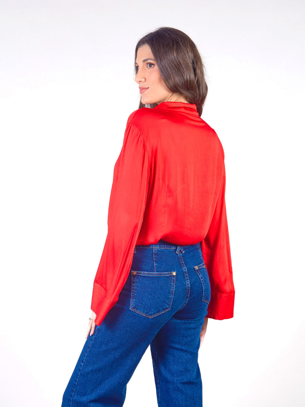 AIDA – LONG-SLEEVE BLOUSE WITH MANDARIN COLLAR