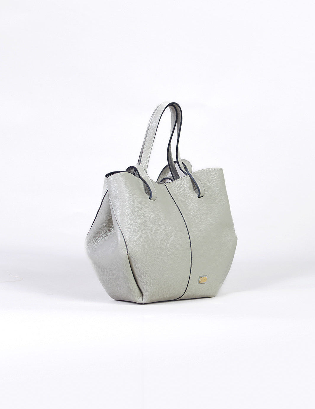 MELANY - CARTERA DE CUERO GRIS