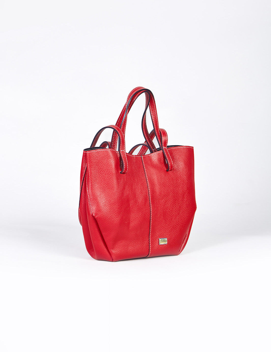 MELANY - CARTERA DE CUERO ROJO