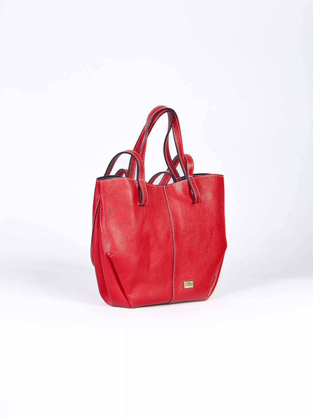 MELANY - CARTERA DE CUERO ROJO