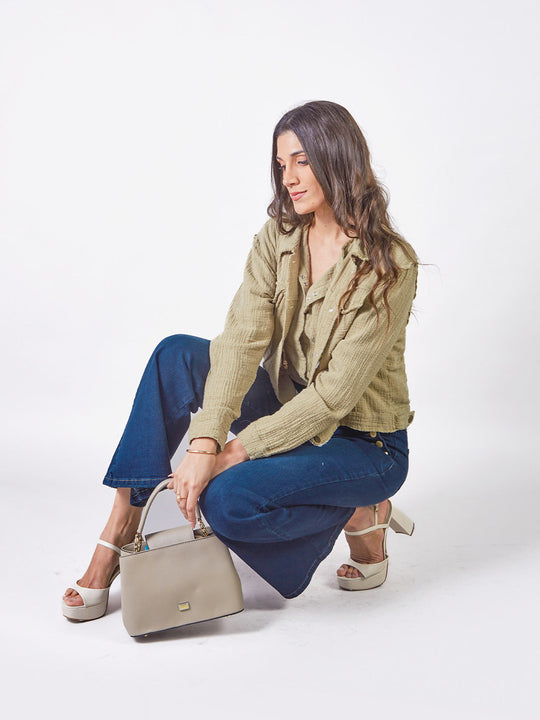 FRANCESCA - CASACA CLÁSICA CUELLO CAMISERO