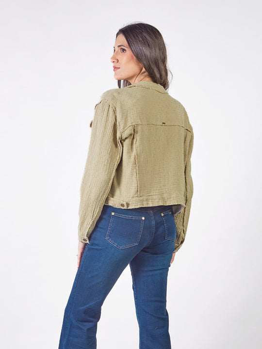 FRANCESCA - CASACA CLÁSICA CUELLO CAMISERO