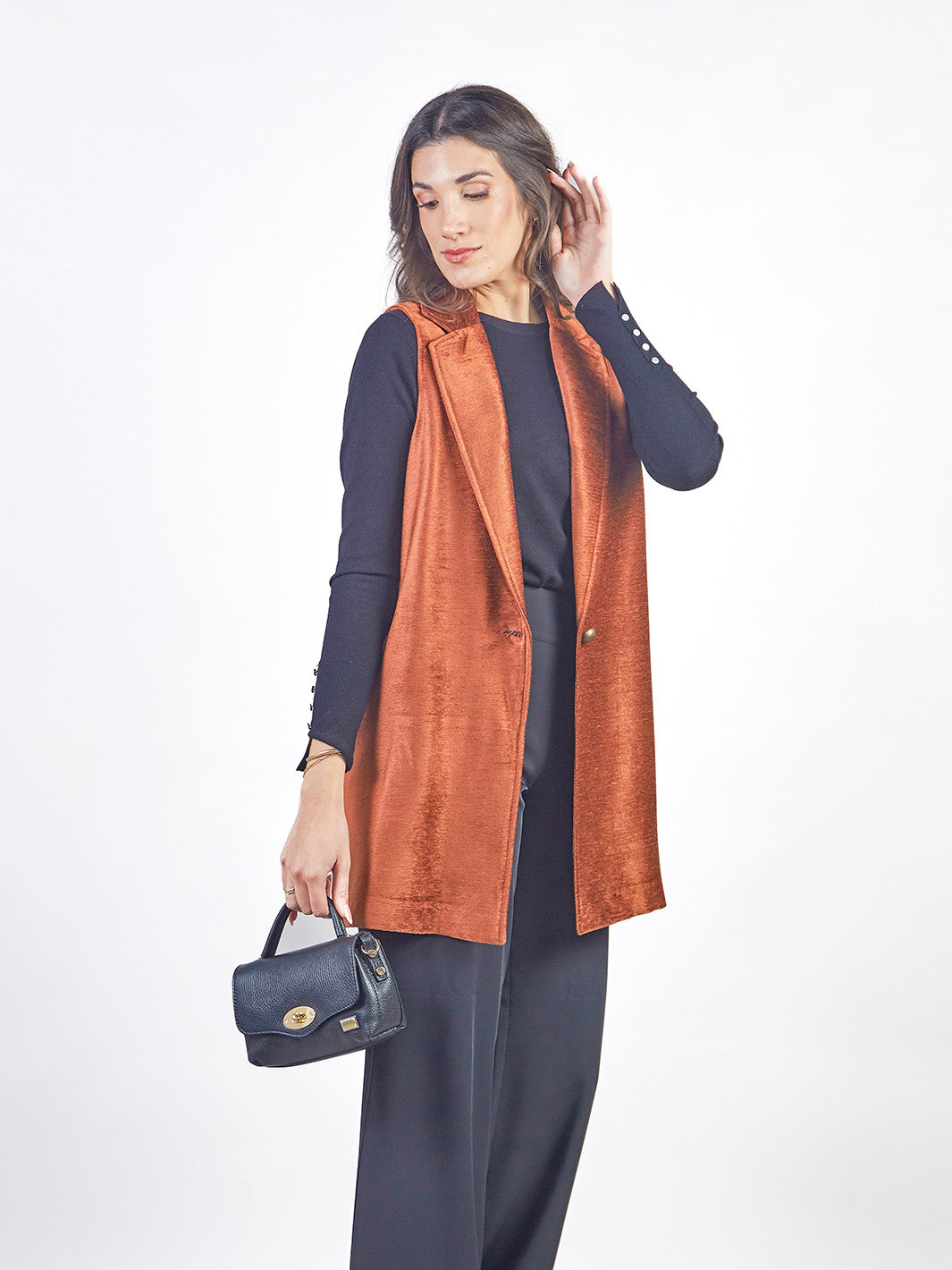 LEYLA - LONG TAILORED VEST