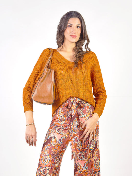 LEAH – LONG-SLEEVE TWO-WAY SWEATER