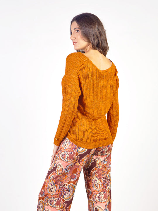 LEAH – LONG-SLEEVE TWO-WAY SWEATER