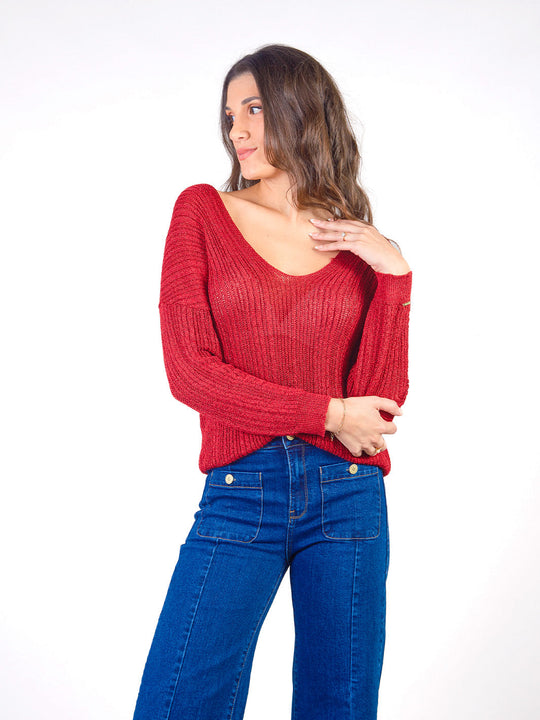 LEAH – LONG-SLEEVE TWO-WAY SWEATER