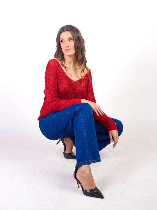 LEAH – LONG-SLEEVE TWO-WAY SWEATER