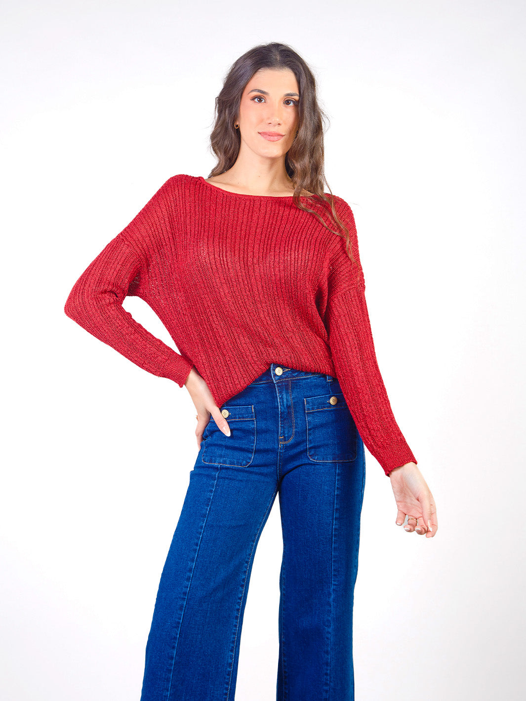 LEAH – LONG-SLEEVE TWO-WAY SWEATER