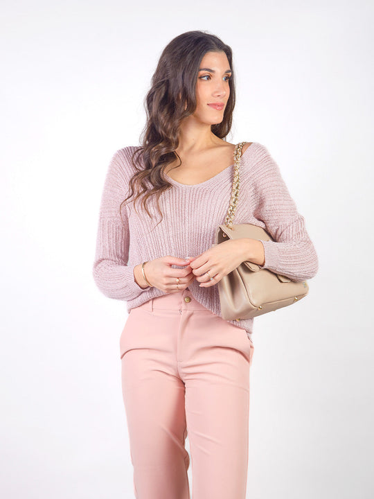 LEAH – LONG-SLEEVE TWO-WAY SWEATER