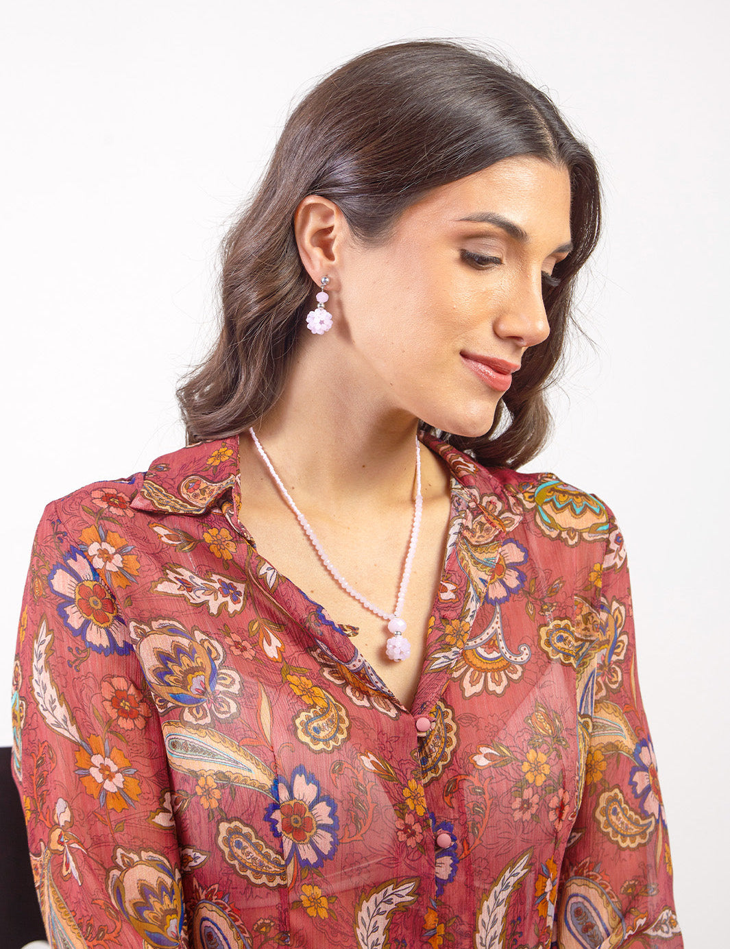 ISA - COLLAR CON BROCHE REGULABLE BEIGE