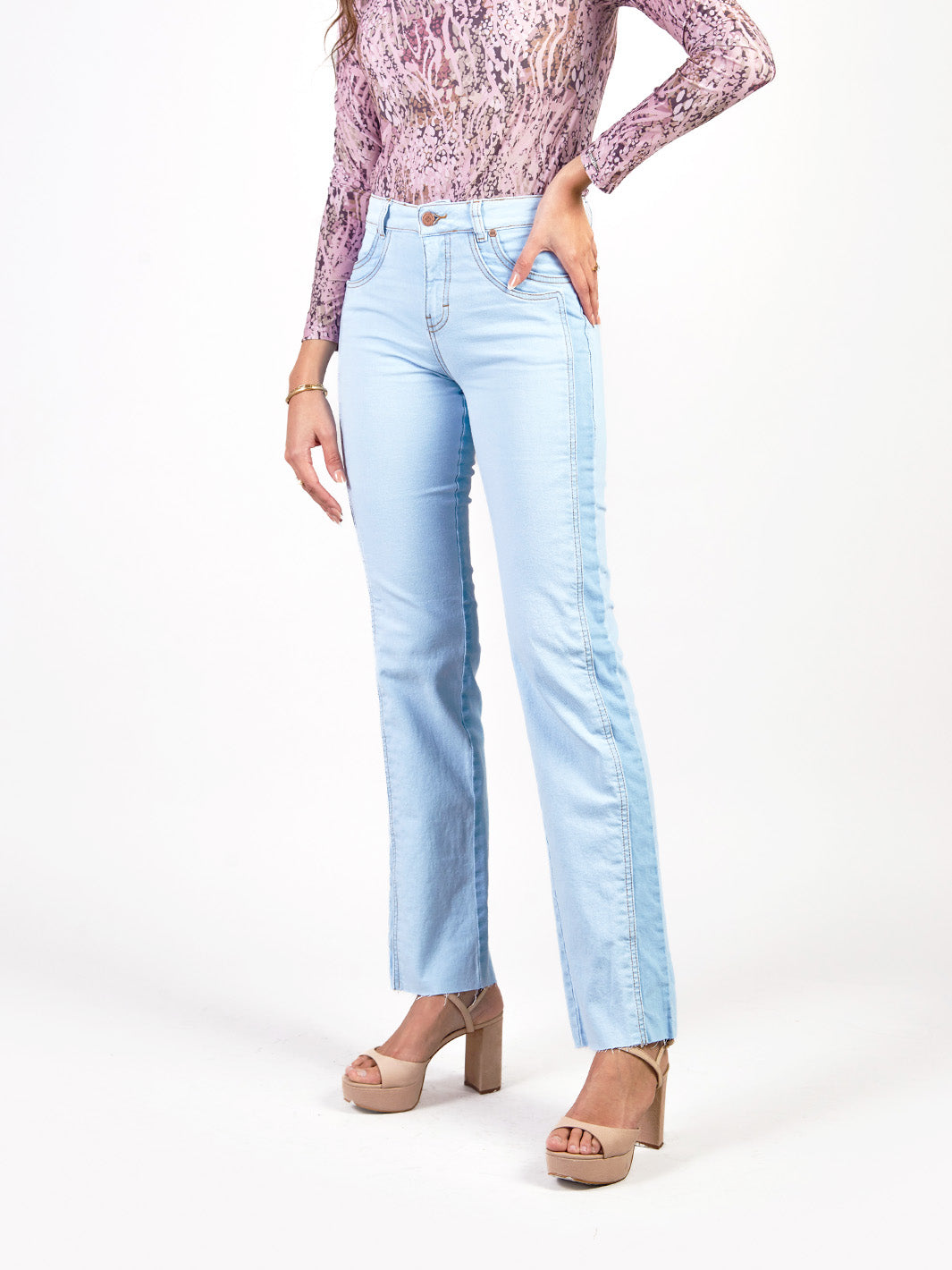 ADELA - PANTALÓN DENIM CORTE RECTO