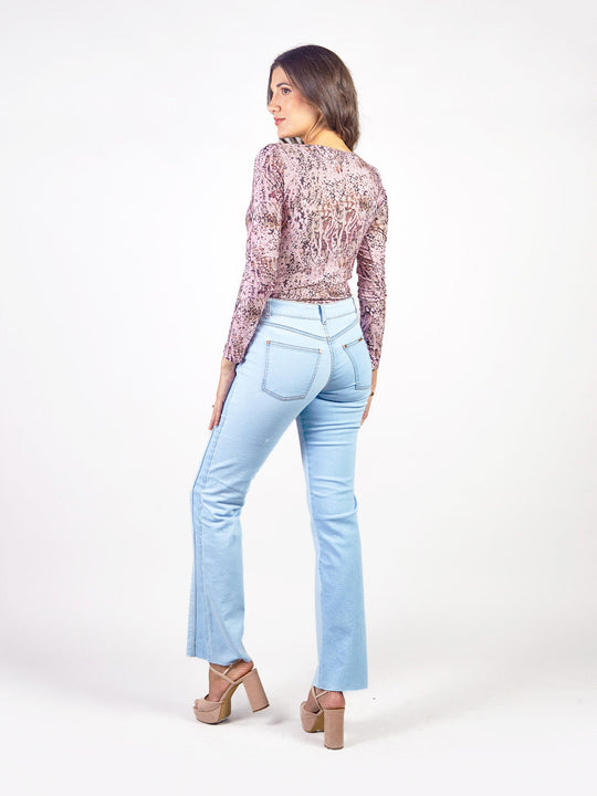 ADELA - PANTALÓN DENIM CORTE RECTO