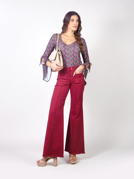 VANESSA - PANTALÓN ACAMPANADO