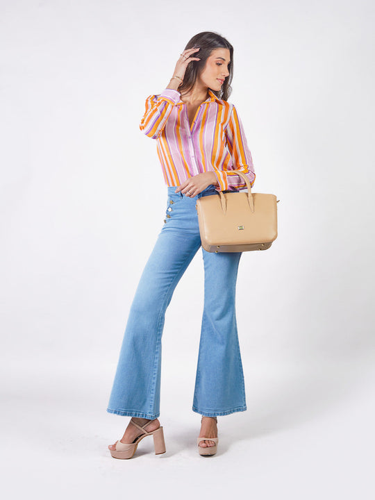 MICHELLE - PANTALÓN DENIM ACAMPANADO