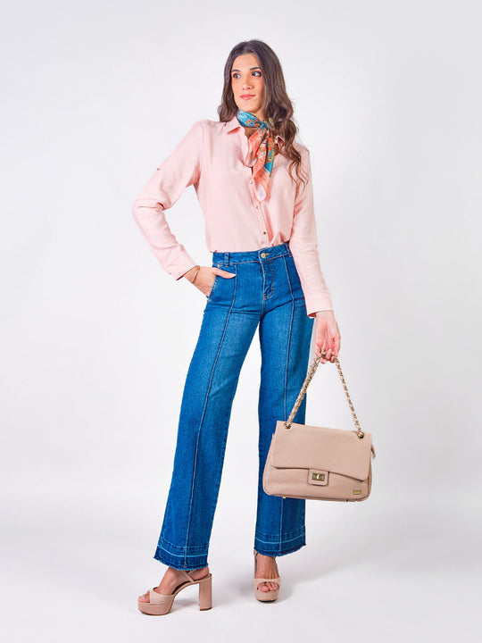 ARISSA - PANTALÓN DENIM PALAZZO