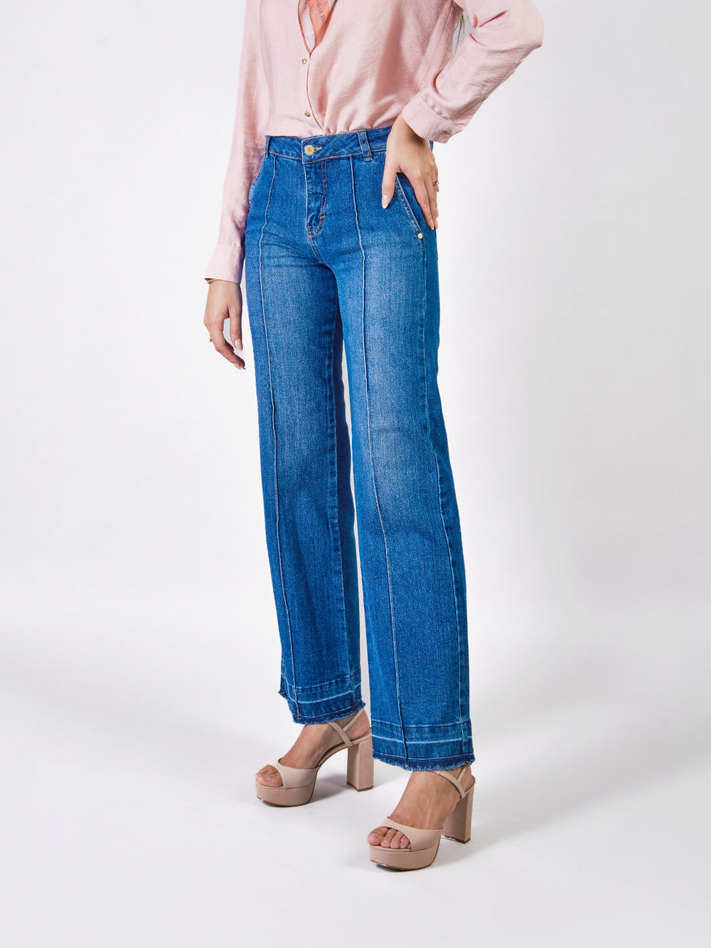 ARISSA - PANTALÓN DENIM PALAZZO