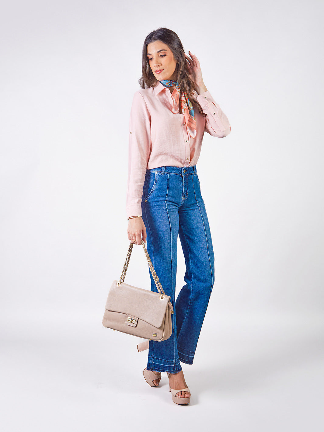 ARISSA - PANTALÓN DENIM PALAZZO