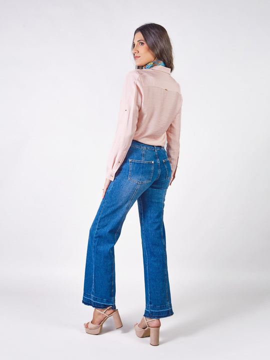 ARISSA - PANTALÓN DENIM PALAZZO