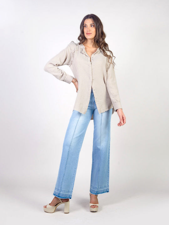 ARISSA - PANTALÓN DENIM PALAZZO