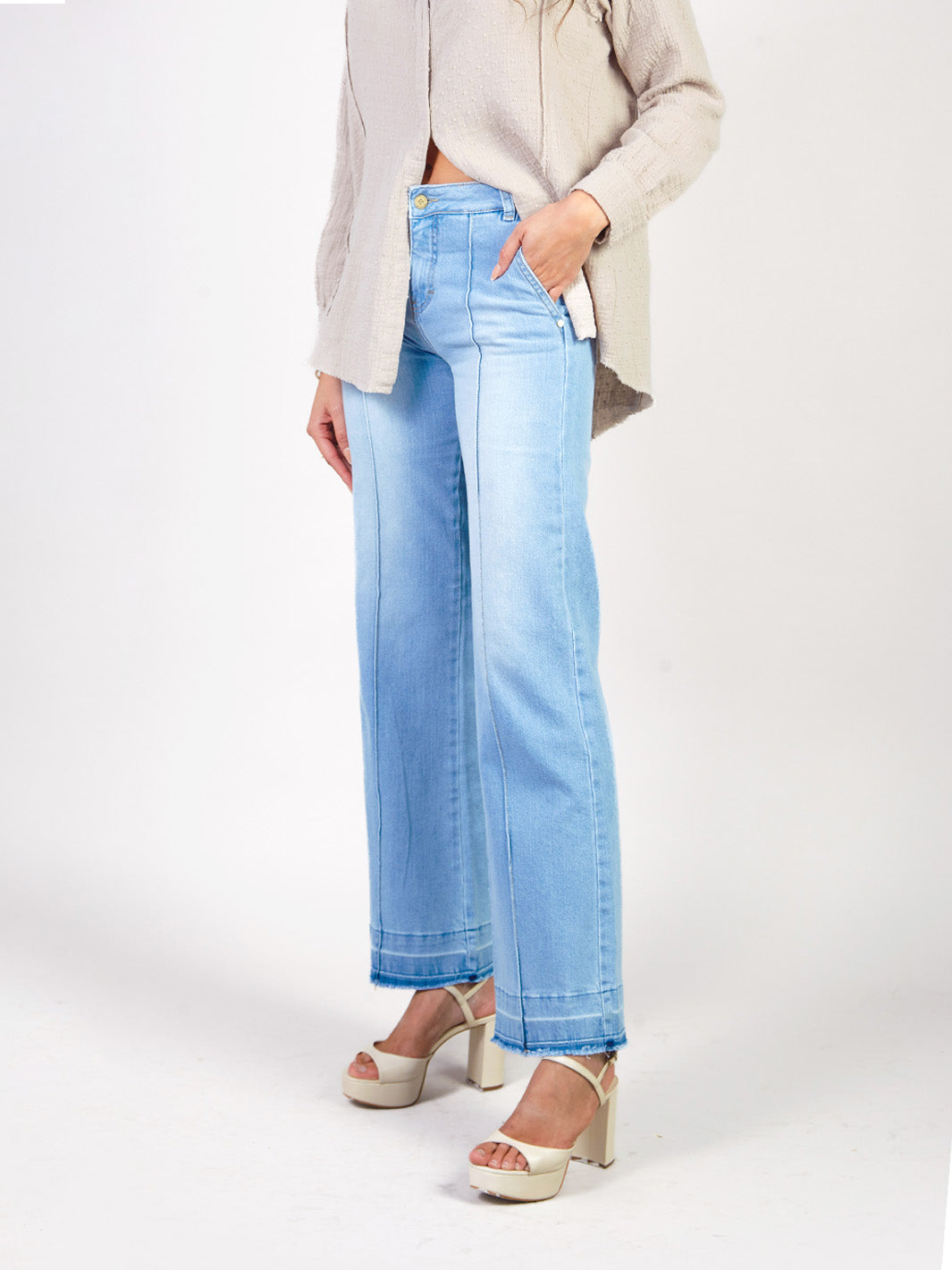 ARISSA - PANTALÓN DENIM PALAZZO