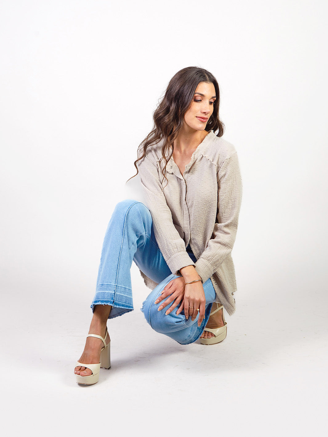 ARISSA - PANTALÓN DENIM PALAZZO