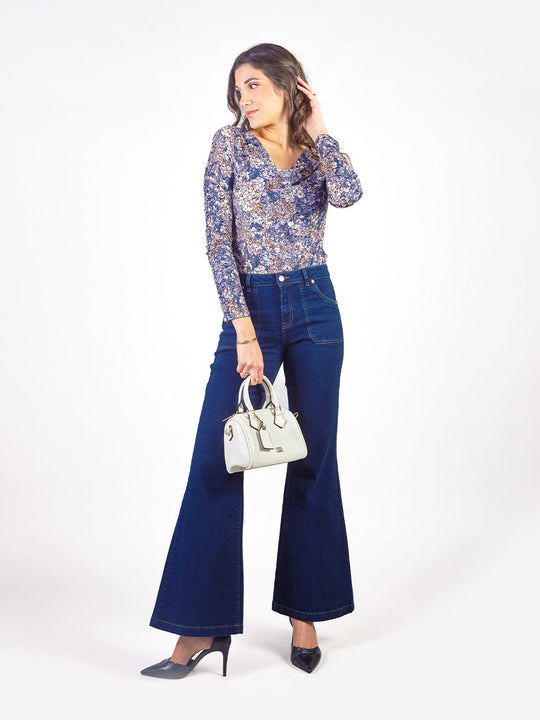 SOLEIL - PANTALÓN DENIM ESTILO FLARE