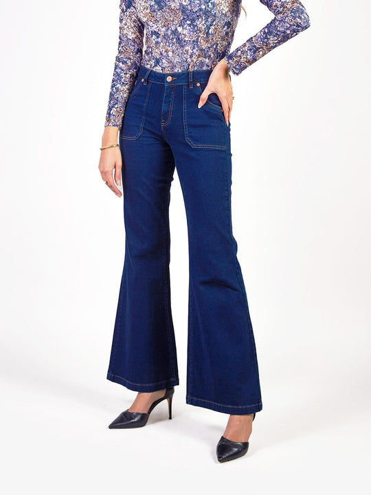 SOLEIL - PANTALÓN DENIM ESTILO FLARE